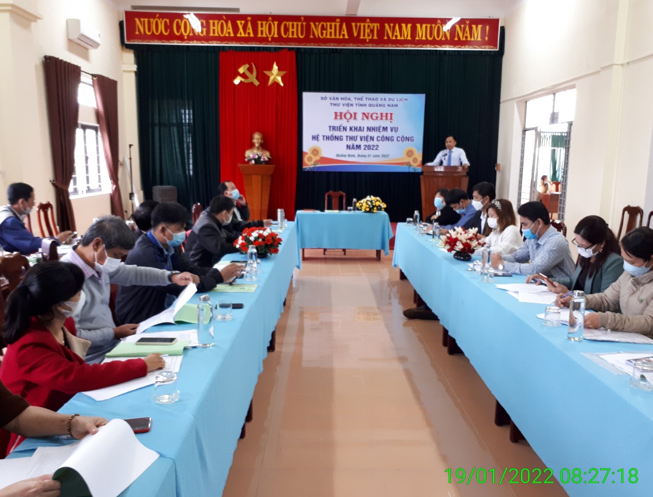 Thư viện tỉnh Quảng Nam tổ chức Hội nghị triển khai nhiệm vụ hệ thống thư viện công cộng tỉnh Quảng Nam năm 2022. 